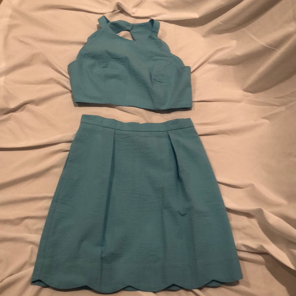 Blue two-piece Lauren James dress